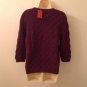 NWT NorthCrest Purple Crew Neck Knit Sweater, M & L