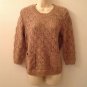 NWT NorthCrest Light Brown Crew Neck Knit Sweater, S, L