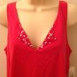 NWT Weavers Hot Pink Sequined Tank Top, Large