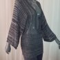 Rampage Black & White Deep V Neckline Snug Fit Tunic Knit Sweater, Medium