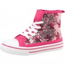 Board Angels Girls Star Sequin Hi Tops Pink size 4/20 NEW
