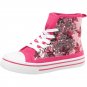Board Angels Girls Star Sequin Hi Tops Pink size 4/20 NEW