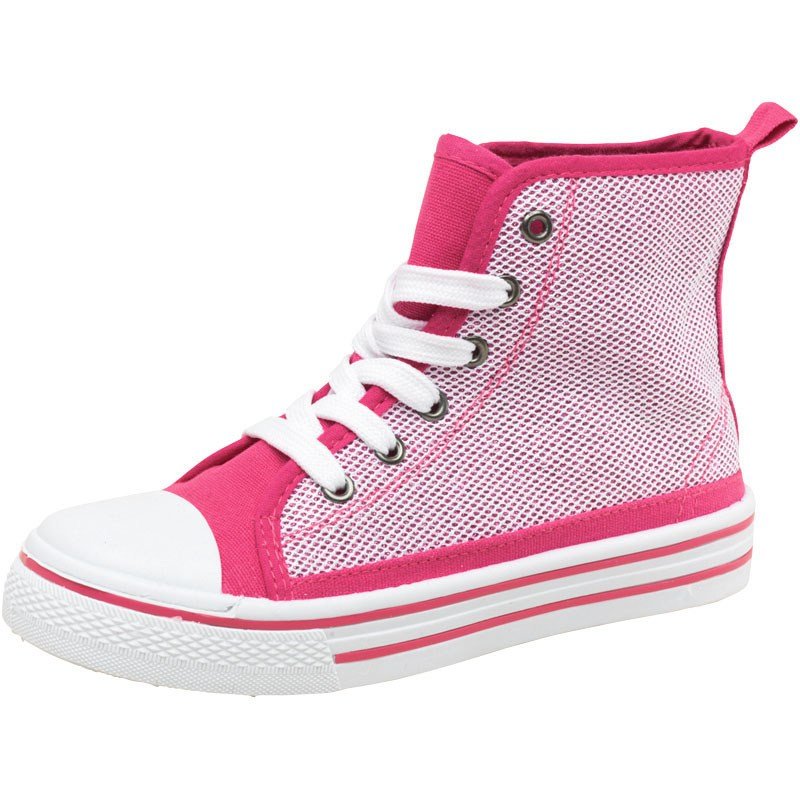 Board Angels Girls Snake Effect Hi Tops Pink NEW