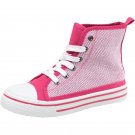 Board Angels Girls Snake Effect Hi Tops Pink NEW