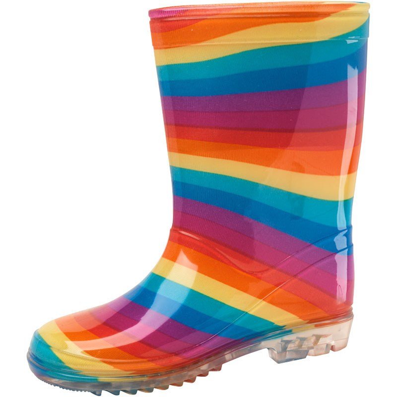 Board Angels Girls Striped Wellingtons Multi size 4-1 NEW