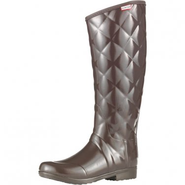 Hunter Womens Regent Savoy Wellington Boots Bitter Chocolate RRP &Acirc;&pound;124.99