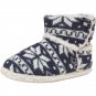 Board Angels Girls Fairisle Slippers Navy/White