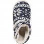 Board Angels Girls Fairisle Slippers Navy/White
