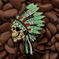 Grateful Dead Pins Native American Indian Headdress Skull Pin