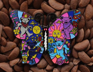 Grateful Dead Hat Pins Butterfly Bears Lighting Bolt Pin