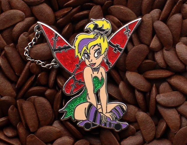 Tinkerbell Pins Tinker Bell Fantasy Pin Gothic Punk Chain Badge