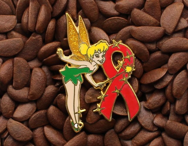 Red Ribbon Pins Angel Tinkerbell Tinker Bell Pin