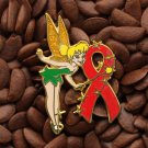 Red Ribbon Pins Angel Tinkerbell Tinker Bell Pin