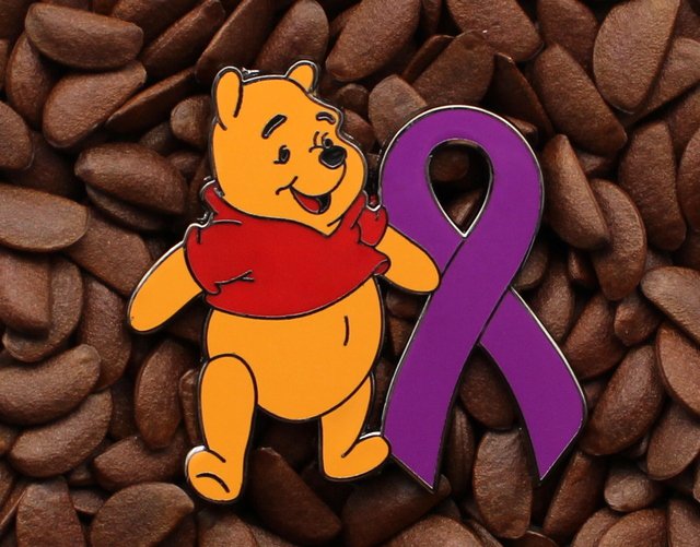 Purple Ribbon Pins Winnie The Pooh Pin