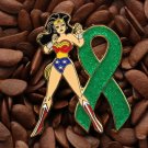 Green Ribbon Pins Patriots Wonder Woman Pin