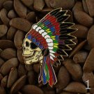 Grateful Dead Pins Native American Indian Headdress Skull Pin NO1