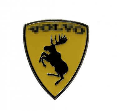 V Metal Car Emblem Sticker Prancing Moose 1 1/2 Inch