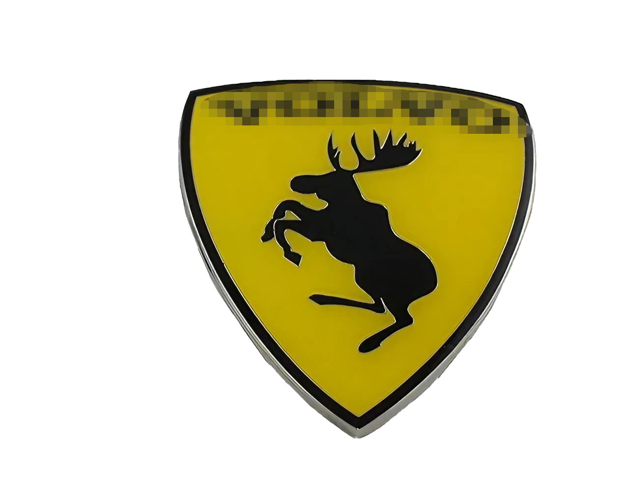 V Metal Car Emblem Sticker Prancing Moose 3 Inch