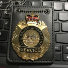 Australian Government Service Badge With Leather Holder