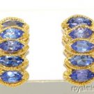 Marquise Tanzanite Earrings 14K Yellow Gold