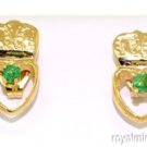 Emerald Claddah Earrings 14K Yellow Gold