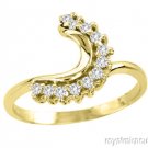 0.25 CTW Diamond Swirl Ring 14K Yellow Gold Mount