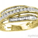 1 CTW Diamond Wedding Band 10K Yellow Gold Ring