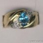1.66 DIAMOND & OVAL AMETHYST RING 14K YELLOW GOLD