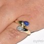 Blue Star Sapphire & Diamond Ring