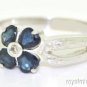 Sapphire & Diamond Ring 14K White Gold