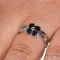 Sapphire & Diamond Ring 14K White Gold