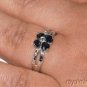 Sapphire & Diamond Ring 14K White Gold