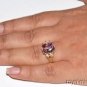 Pearl & Amethyst Ring 14K Yellow Gold Mount VERY LARGE