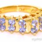 0.80 CTW Tanzanite Pyramid Ring 14K Yellow Gold