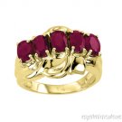 3.00 CTW Rubies Cluster set in 14K Yellow Gold