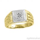UNISEX Diamond Ring 14K Yellow Gold