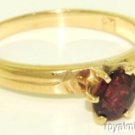 Garnet (January Birthstone) Promise Ring 14K Gold