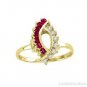 RUBY AND DIAMOND RING 14K YELLOW GOLD