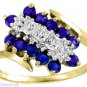 Sapphire & Diamond Ring 10K Yellow Gold