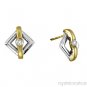 0.10 CTW Diamond Stud Earrings 14K Two-Tone Gold