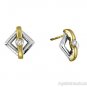 0.10 CTW Diamond Stud Earrings 14K Two-Tone Gold