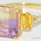 3.60 CTW Ametrine & Citrine Ring 14K Gold