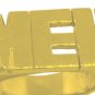 Personalized Initial Ring - Name Ring Unisex Block Style 10MM 14K Gold