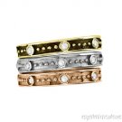 0.30 CTW DIAMOND 14K TRIO RING ROSE, YELLOW, & WHITE GOLD