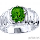 Solitaire Peridot Promise Ring 14K Yellow or White Gold