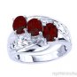 Past Present Future 3 Stone Citrine Ring 14K White Gold