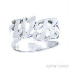 Personalized Initial Ring - Name Ring Unisex Script Style 8mm Sterling Silver