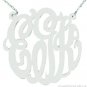 Monogram Necklace Personalized 50mm 14k Yellow or White Gold Super Large