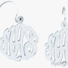 Monogram Earrings Personalized 15mm 14k White or Yellow Gold