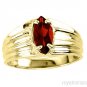 Marquise Shaped Garnet Ring - January Birthstone Promise 14K Yellow Gold